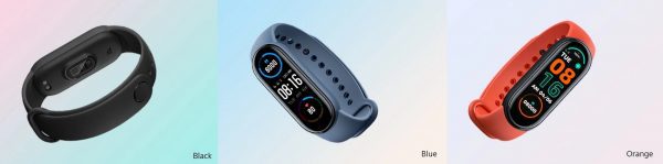 Ремешок Mi Smart Band 6 Strap (3 pack) Black/Orange/Blue (BHR5134GL)