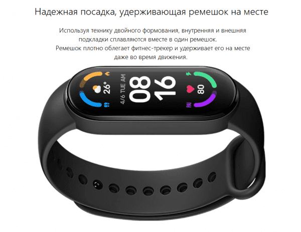 Ремешок Mi Smart Band 6 Strap (3 pack) Black/Orange/Blue (BHR5134GL)