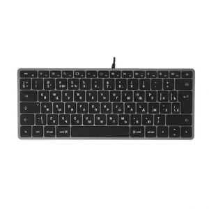 Клавиатура Satechi Slim W1 USB-C Wired Keyboard-RU. Раскладка - русская. Цвет - серый космос