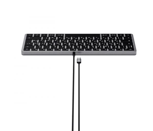 Клавиатура Satechi Slim W1 USB-C Wired Keyboard-RU. Раскладка - русская. Цвет - серый космос