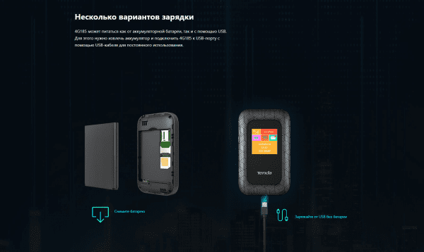 Маршрутизатор 4G MOBILE 4G185 TENDA