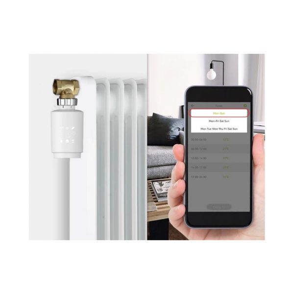 Умная термостатическая головка для радиатора отопления MOES ZigBee Thermostat Valve TV02 ZTRV-ZX-TV02 — изображение 9