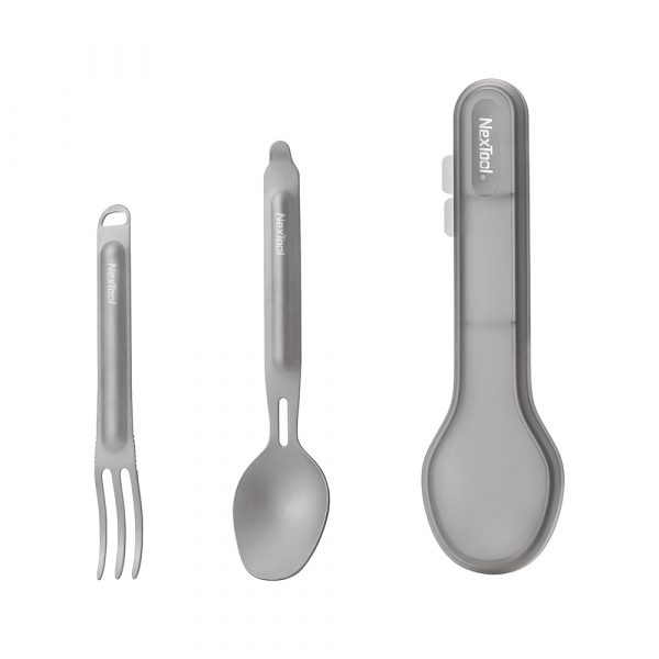 Походный набор столовых приборов (ложка и вилка) NEXTool Titanium Tableware Set 3032290