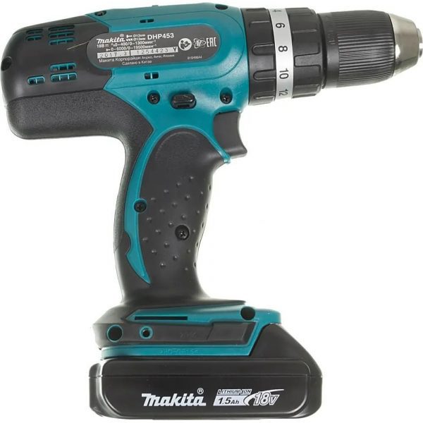 Дрель Makita аккумуляторная ударная,18В,2х1.5АчLi-ion,БЗП-13мм,0-4001300обм,4227Нм,1.7кг,чем,совм с 4Ач Li-ion — изображение 3