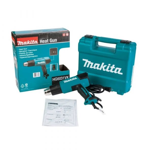 Термовоздуходувка Makita 1800Вт, 50/600 град, 250-500 л/мин, 4 насадки, кейс — изображение 4