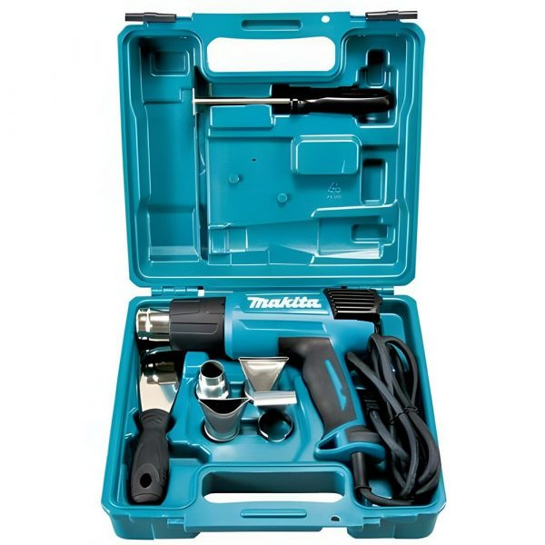 Термовоздуходувка Makita 1800Вт, 50/600 град, 250-500 л/мин, 4 насадки, кейс — изображение 10