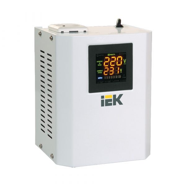 Стабилизатор напряжения IEK Boiler 0.5кВА однофазный белый (IVS24-1-00500)
